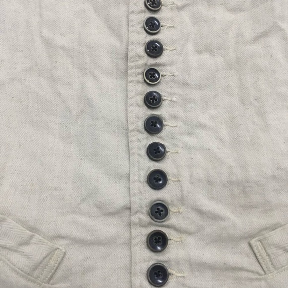 Kapital Vintage Off-White Textured Fabric Vest - Picture 4 of 4